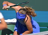 Defending Indian Wells champion Mirra Andreeva, 18, throws furious tantrum as she launches racket, punches herself and tells crowd 'f*** you all' after losing to unseeded opponent
